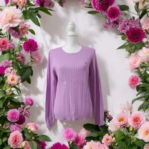 IZOD LONG SLEEVE PULLOVER SWEATER LG. NWT BERRY MISS
